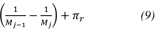 1 1 (9) 𝑀𝑗) + 𝜋𝑟 𝑀𝑗−1 −