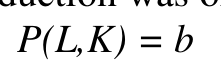 P(L,K) = b